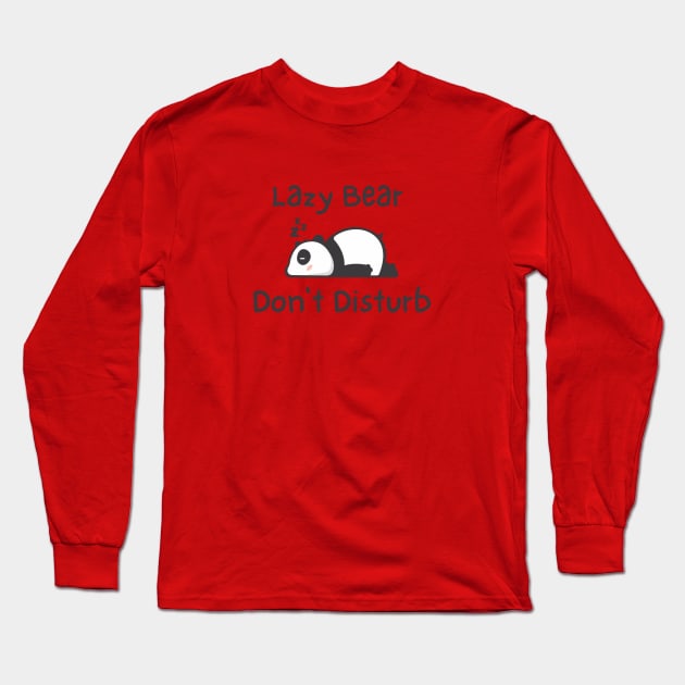 Lazy bear Long Sleeve T-Shirt by Boothy 